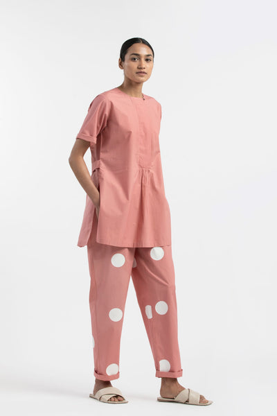 New Narrow Bottom- Dusty Rose Polka Fashion THREE
