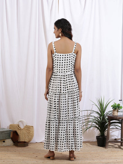Noir Polka Dress Fashion Marche
