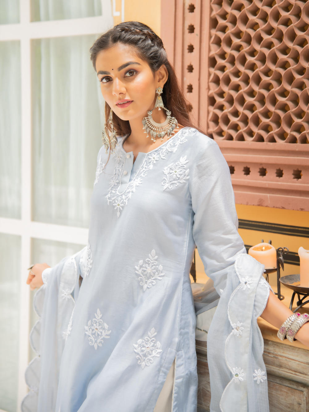 Noor - Baadli Kasida Mirror & Thread Work Set Fashion Maison Shefali