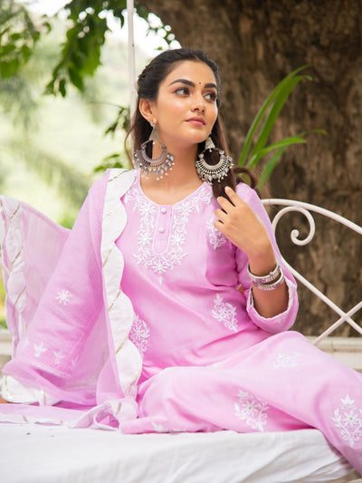 Noor - Gulaab Kasida Mirror & Thread Work Set Fashion Maison Shefali