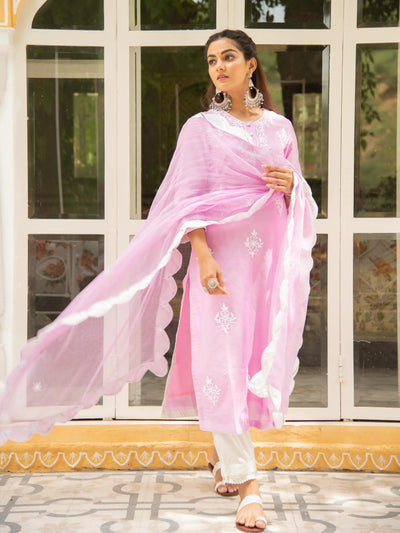 Noor - Gulaab Kasida Mirror & Thread Work Set Fashion Maison Shefali