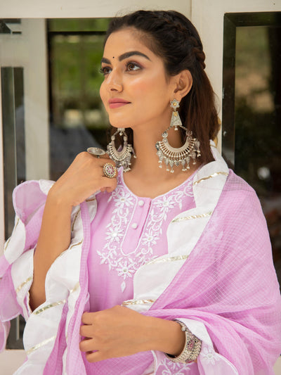 Noor - Gulaab Kasida Mirror & Thread Work Set Fashion Maison Shefali