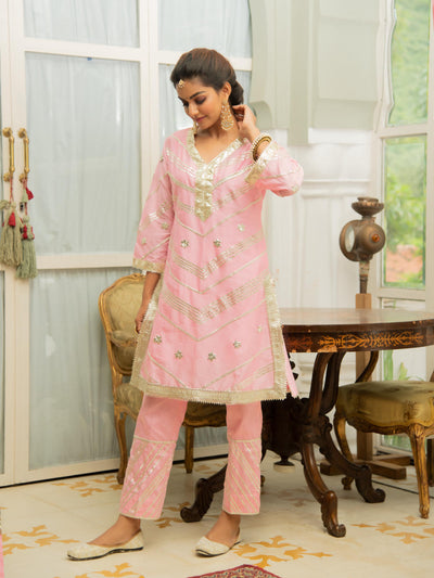 Noor Gulabari Gota Work Set Fashion Maison Shefali