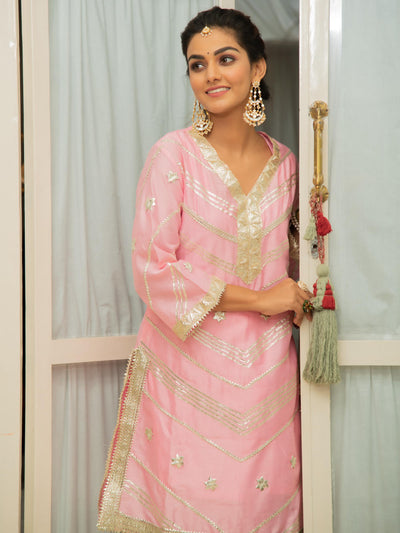 Noor Gulabari Gota Work Set Fashion Maison Shefali