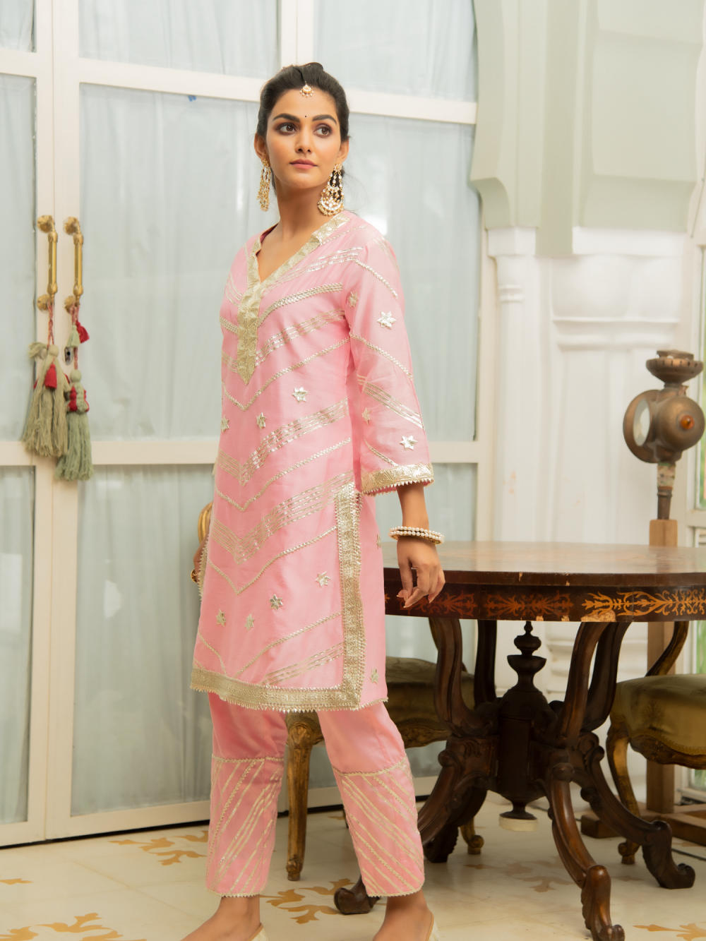 Noor Gulabari Gota Work Set Fashion Maison Shefali