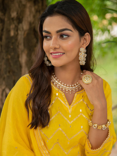 Noor Haldi - Gota Mirror Work Set Fashion Maison Shefali