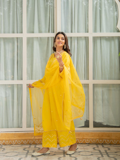 Noor Haldi - Gota Mirror Work Set Fashion Maison Shefali