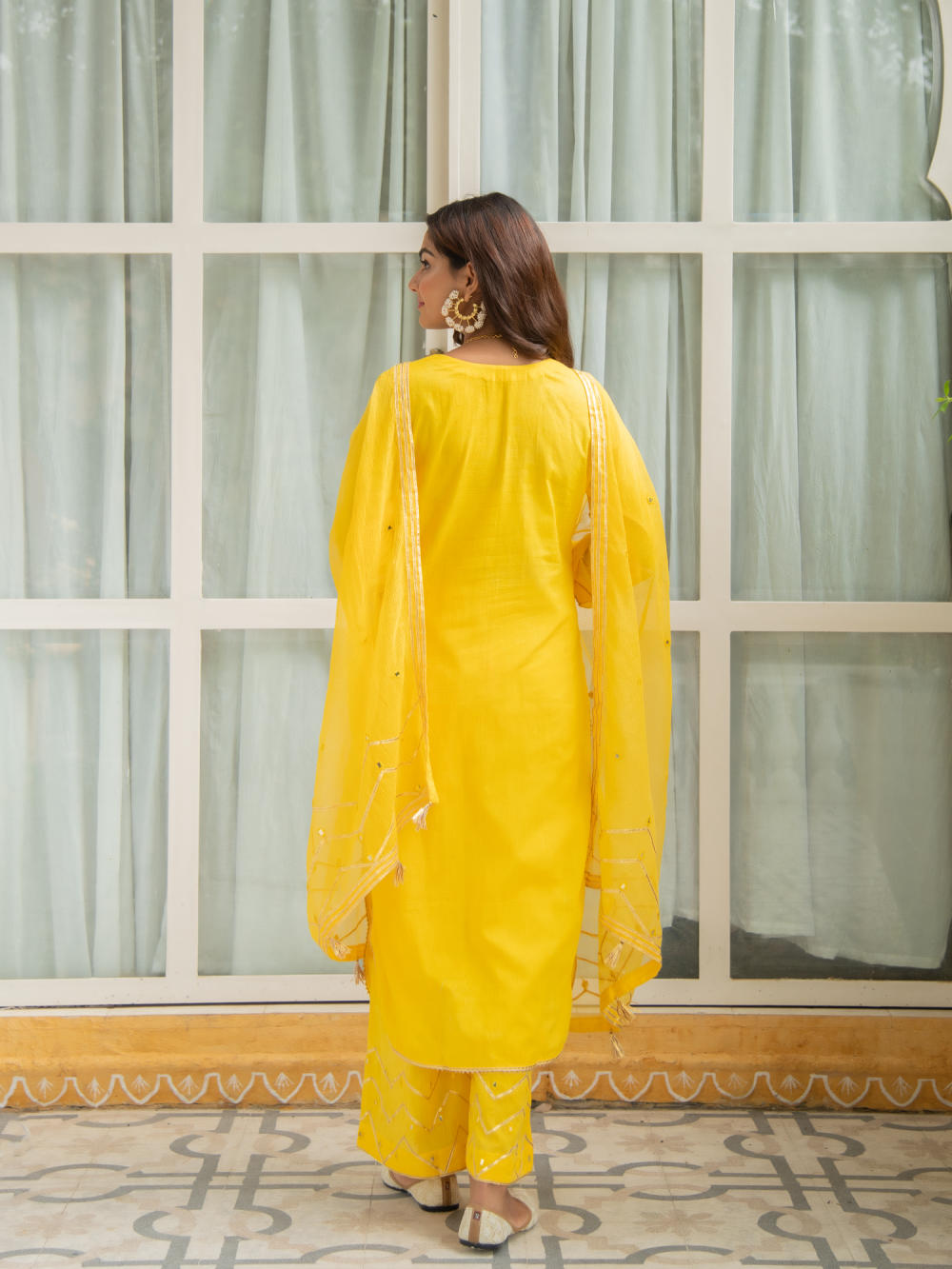 Noor Haldi - Gota Mirror Work Set Fashion Maison Shefali