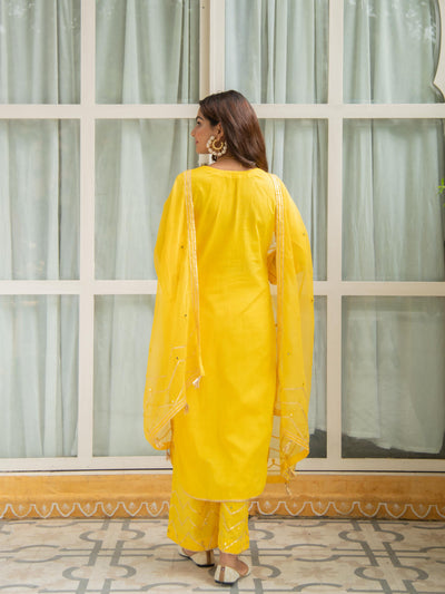 Noor Haldi - Gota Mirror Work Set Fashion Maison Shefali