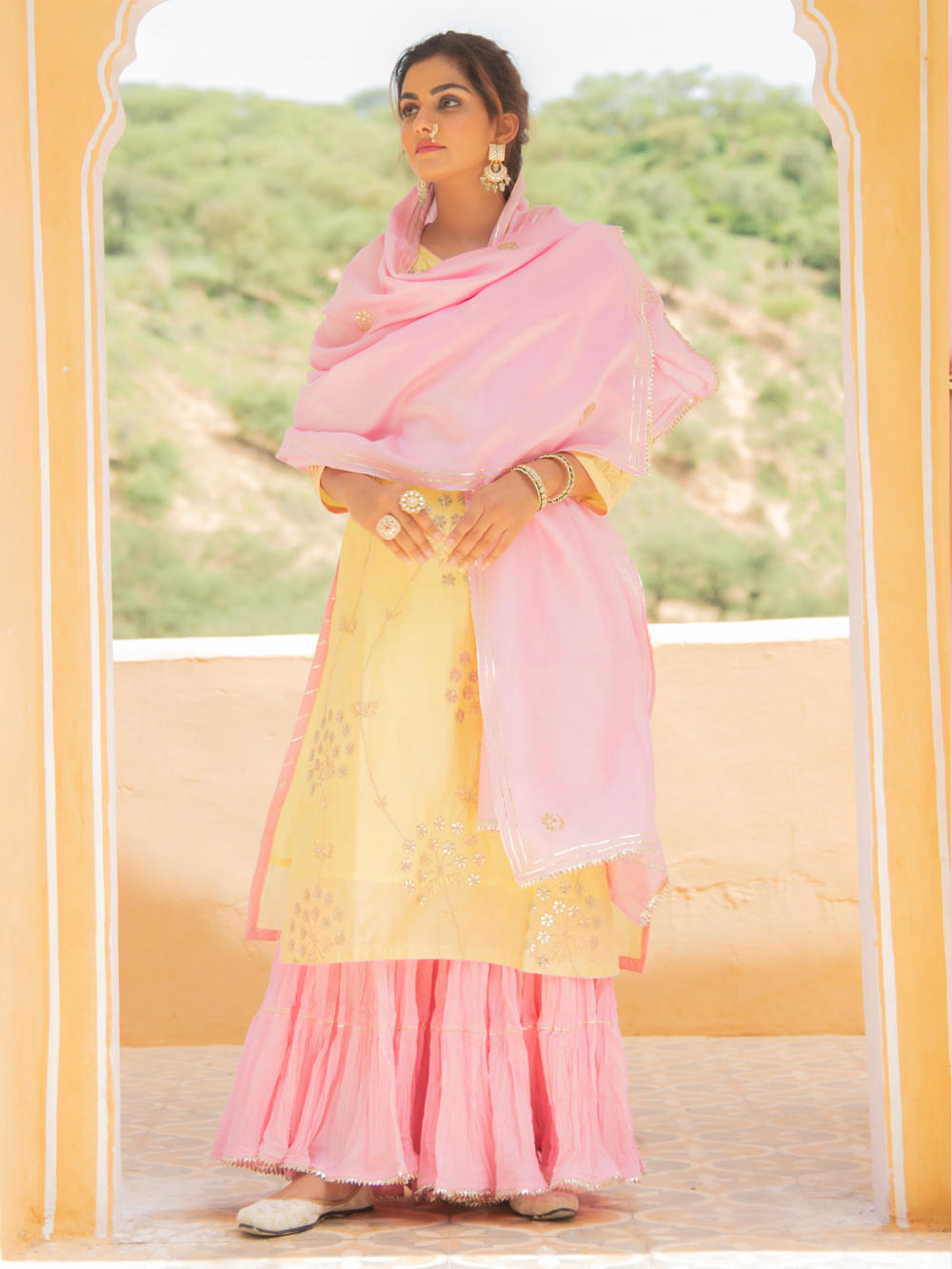 Noor Haldi Gulaab Sharara Set Fashion Maison Shefali