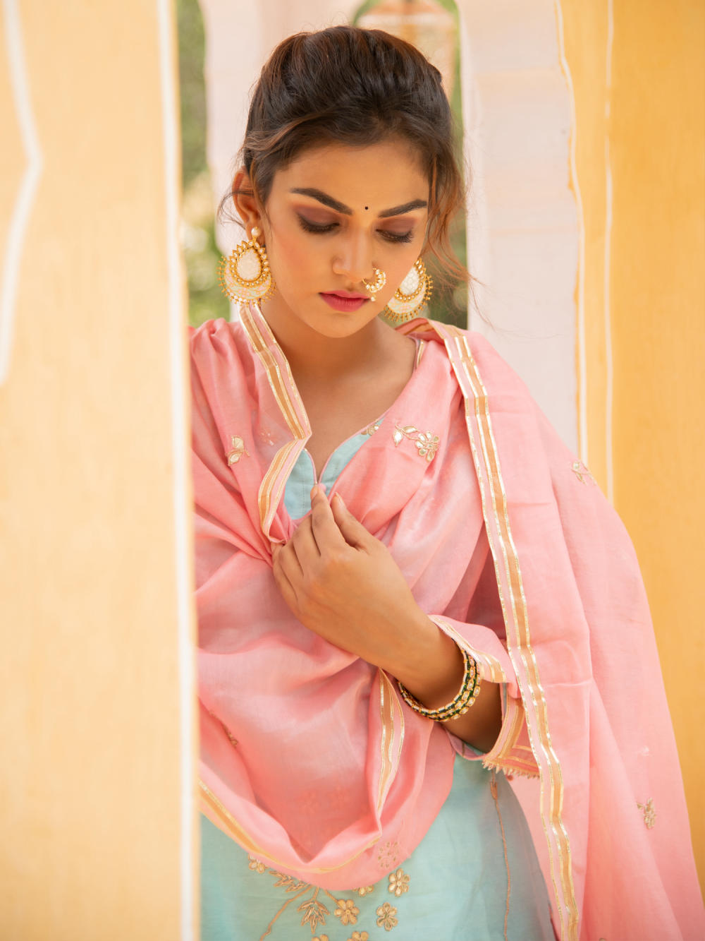 Noor - Neel Gulabi Sharara Set Fashion Maison Shefali