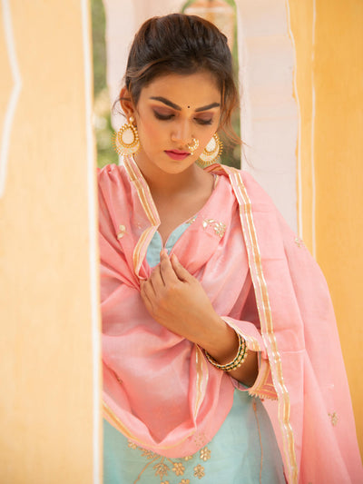 Noor - Neel Gulabi Sharara Set Fashion Maison Shefali