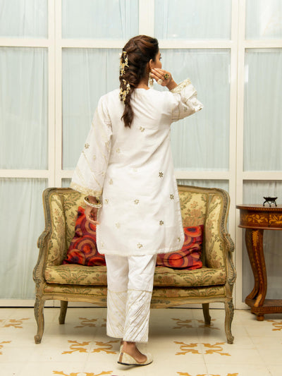 Noor Swetambari Gota Work Set Fashion Maison Shefali