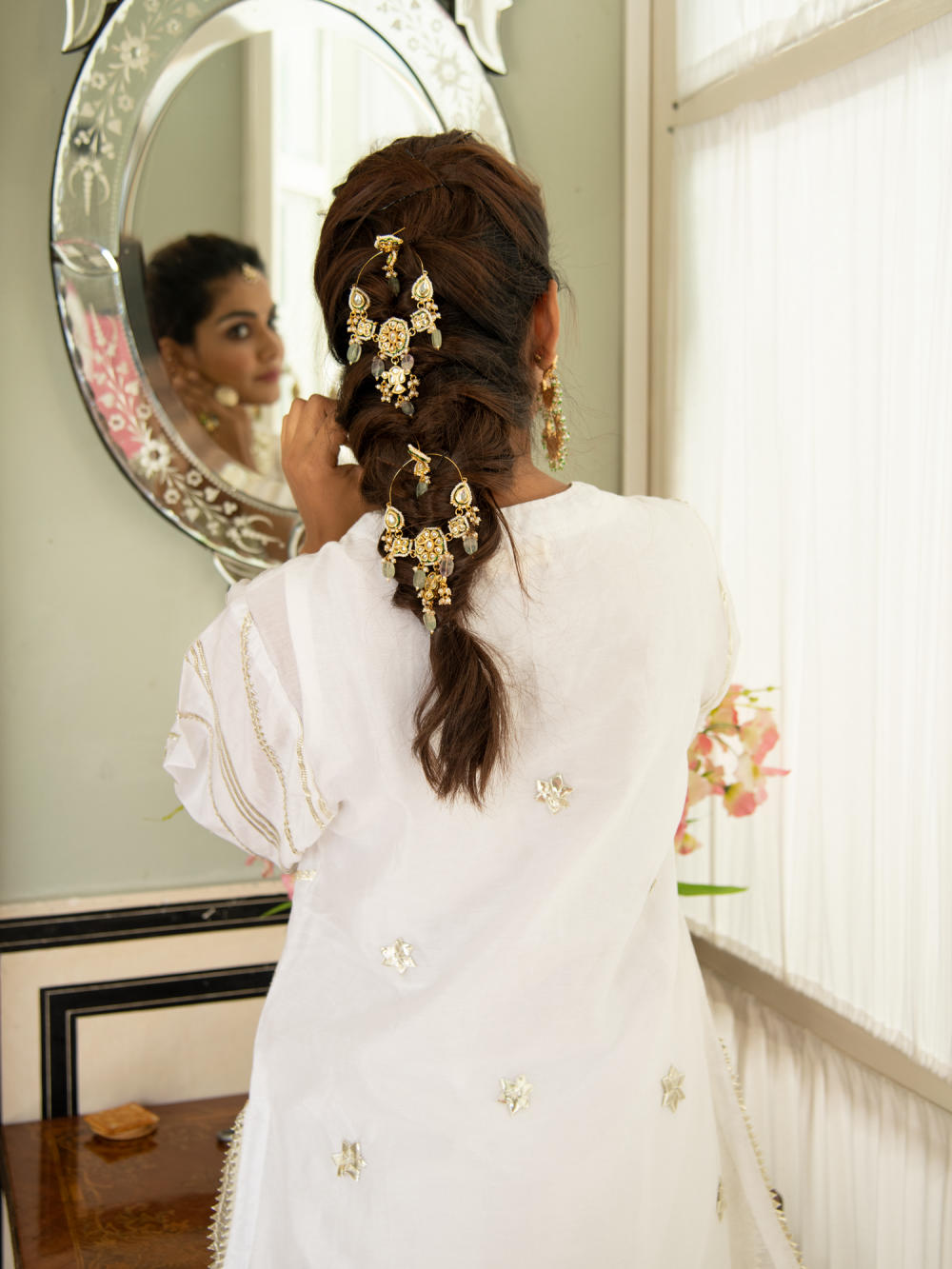 Noor Swetambari Gota Work Set Fashion Maison Shefali