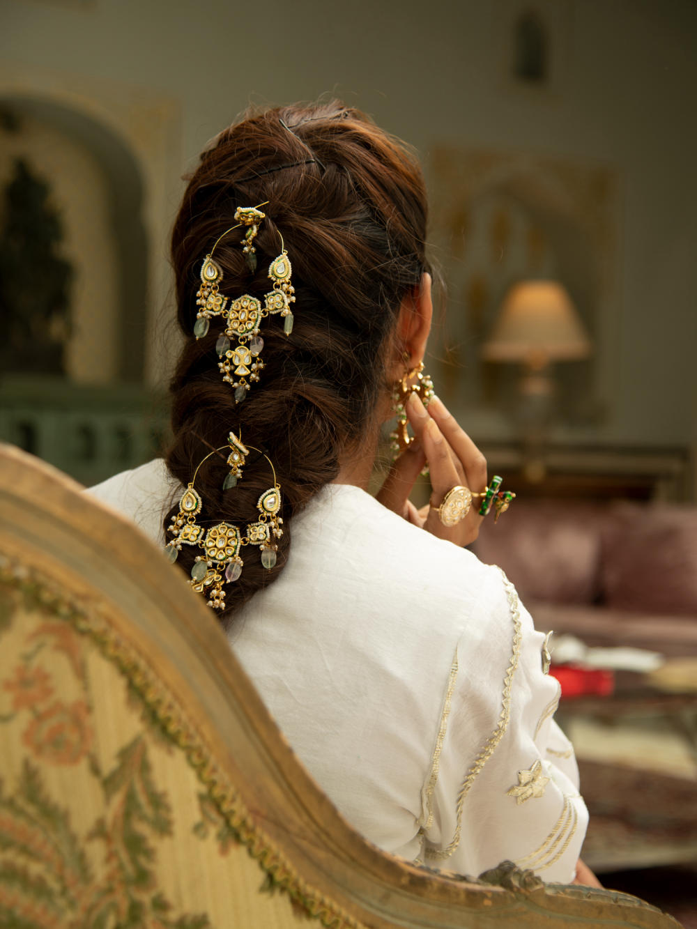 Noor Swetambari Gota Work Set Fashion Maison Shefali