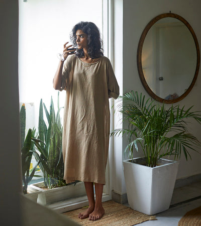 Oatmeal Kaftan Fashion Khara Kapas