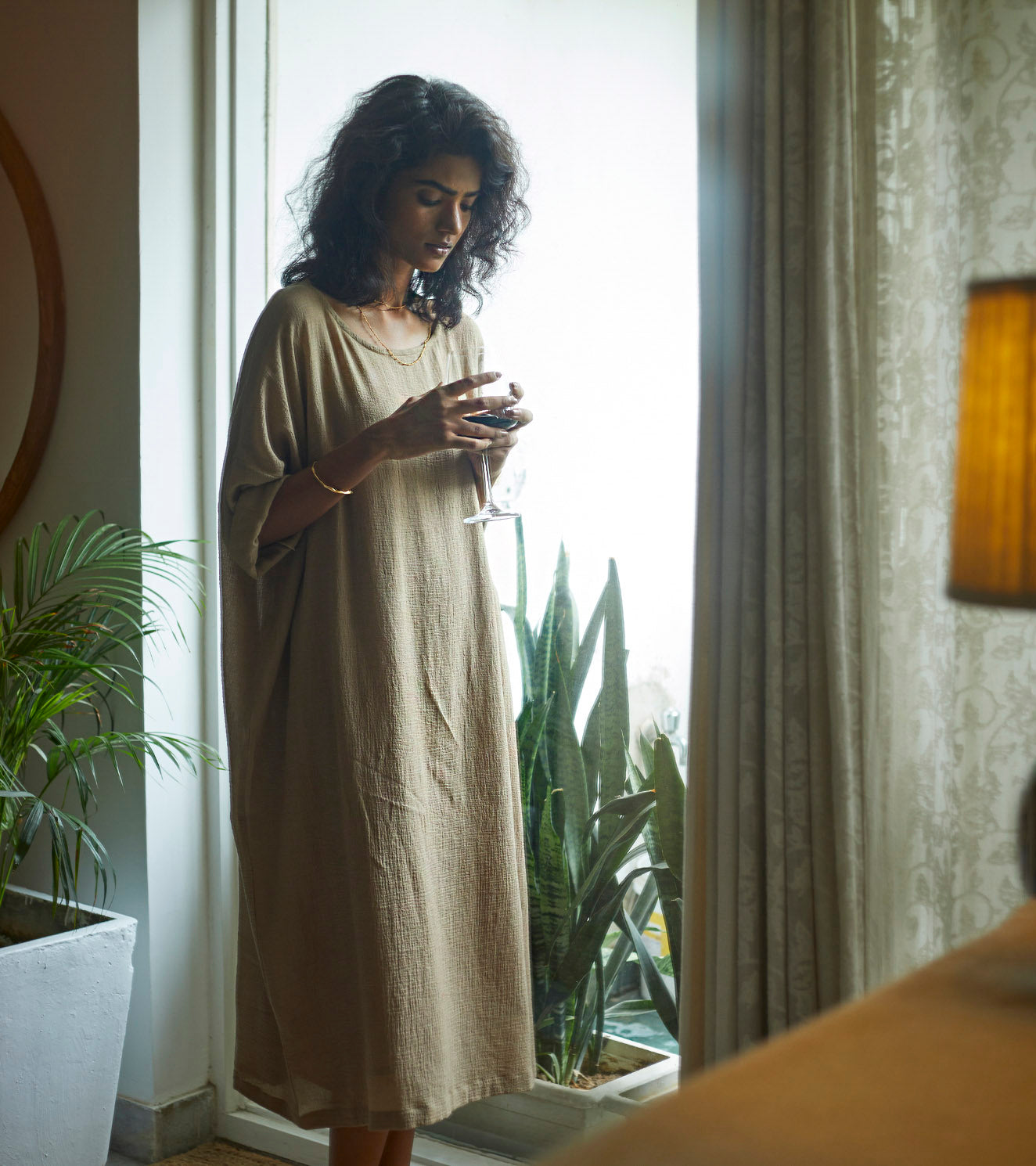 Oatmeal Kaftan Fashion Khara Kapas
