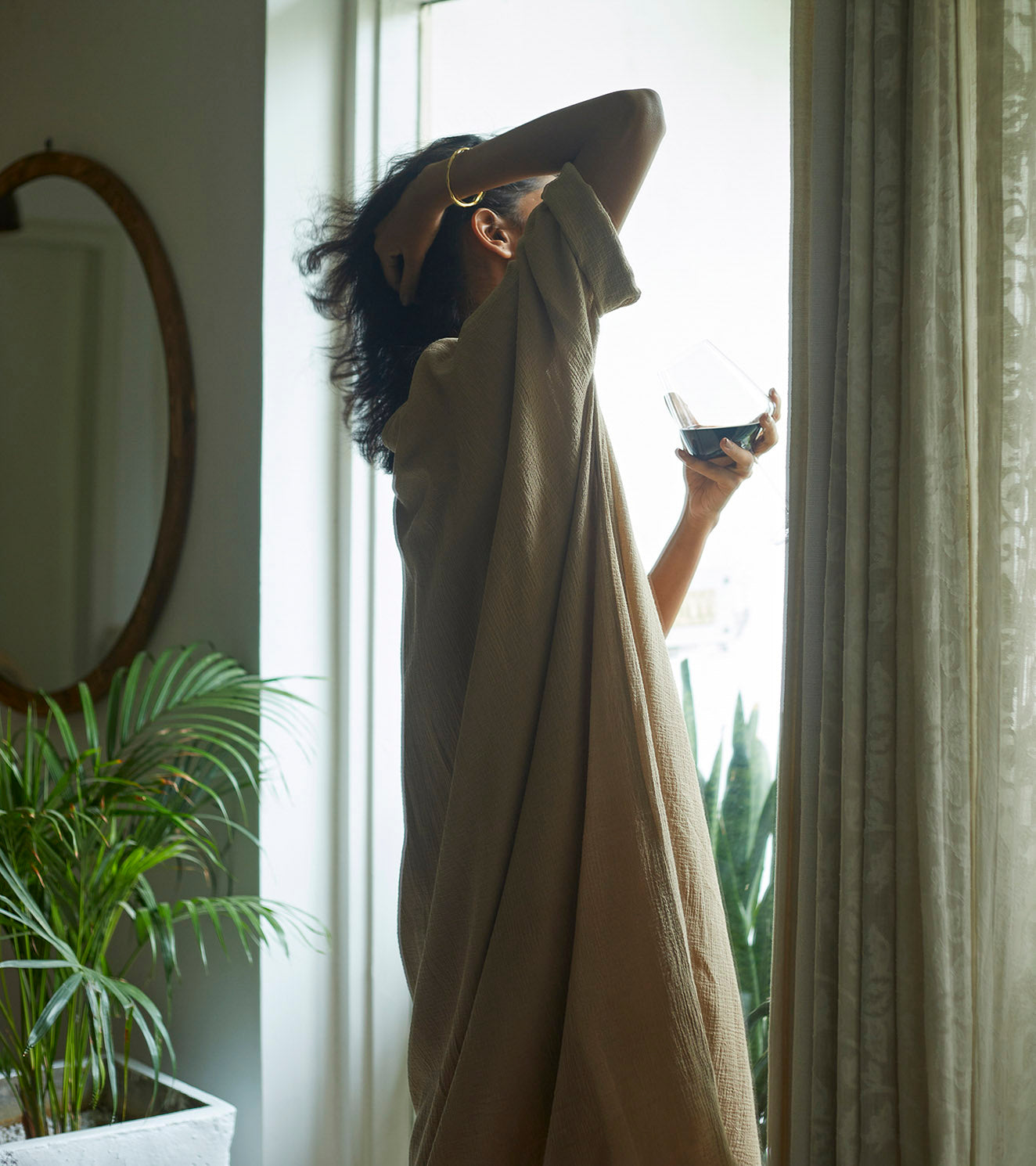 Oatmeal Kaftan Fashion Khara Kapas
