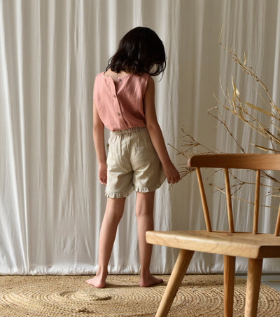 Oatmeal Shorts Kids Khara Kapas Kids