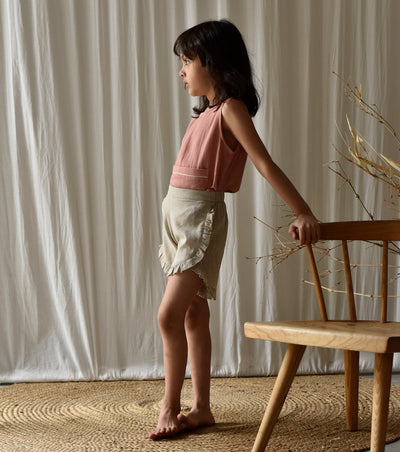 Oatmeal Shorts Kids Khara Kapas Kids