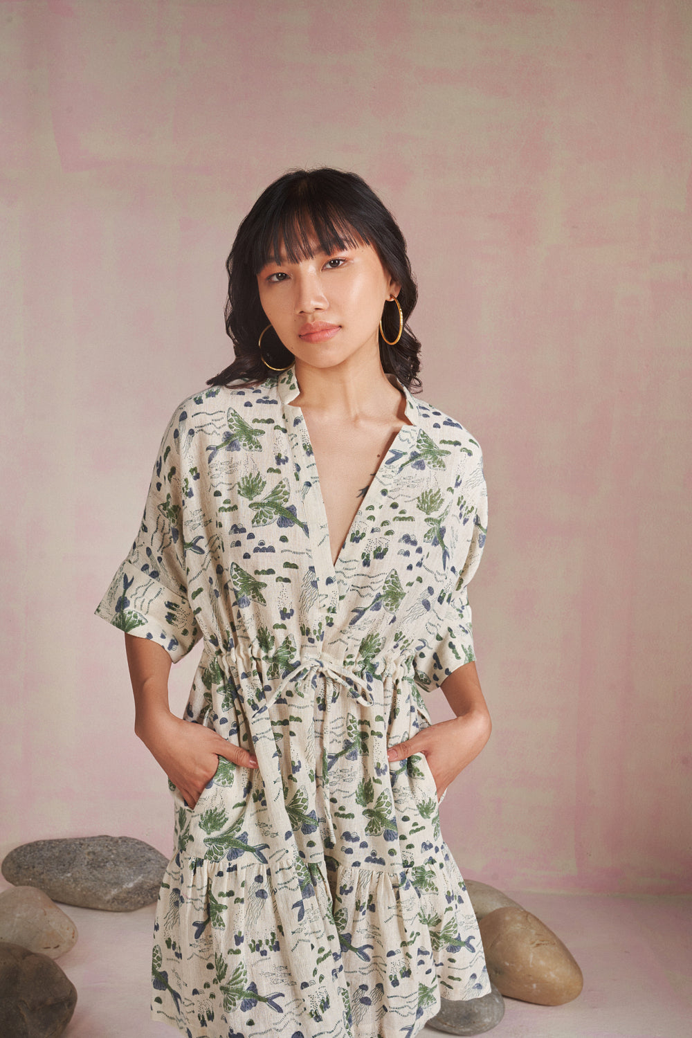 Ocean Bloom kala cotton dress Fashion SUI 