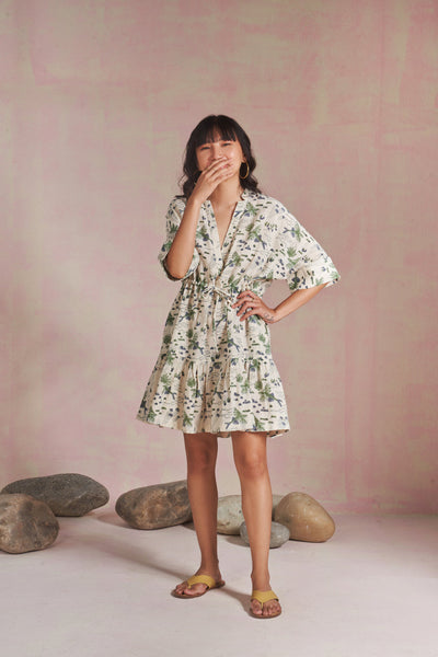 Ocean Bloom kala cotton dress Fashion SUI 