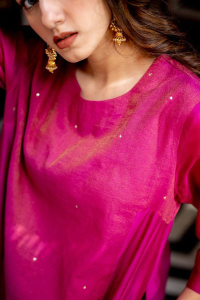 Ochre & Hot Pink Kurta Set Fashion Juanita 