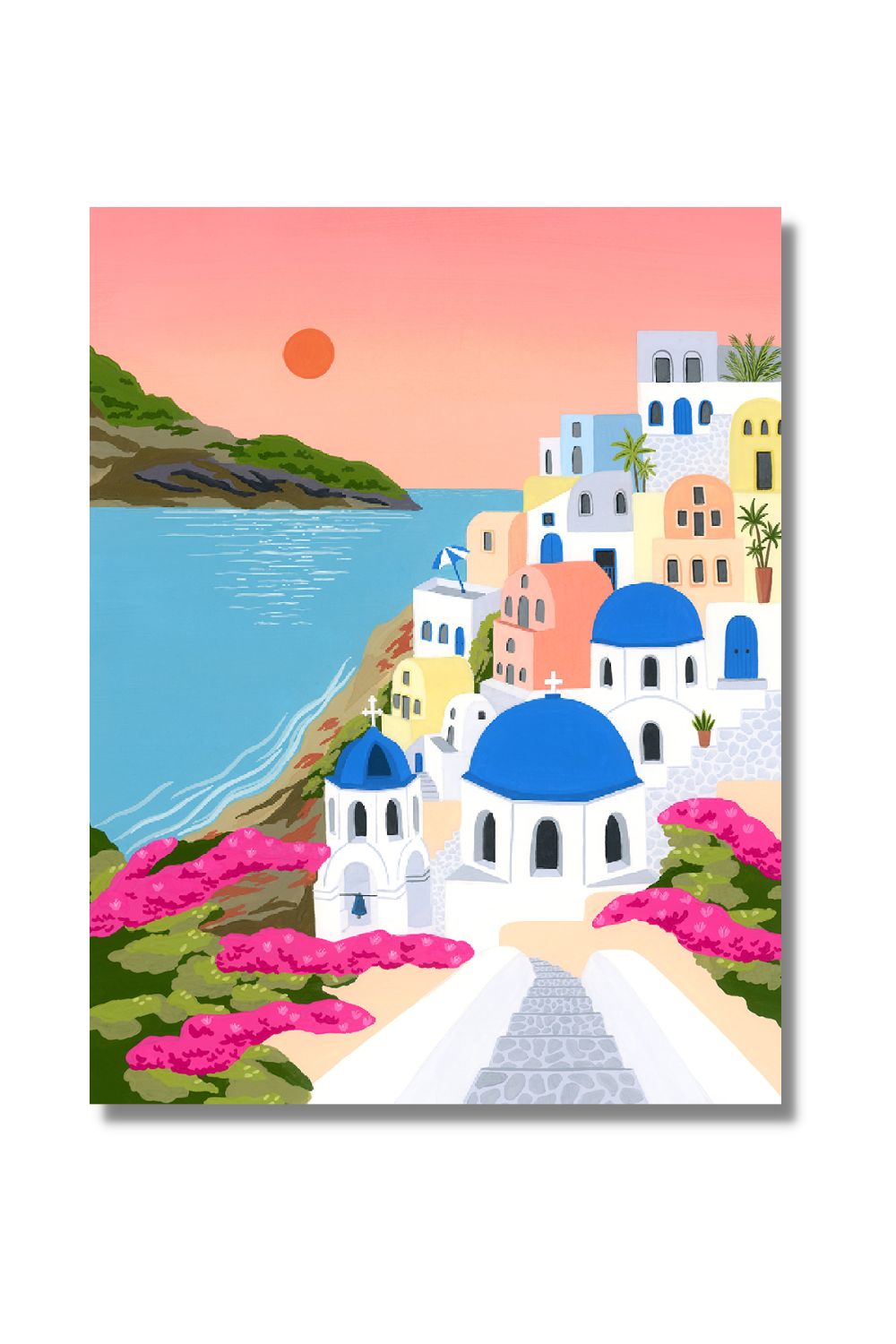 Oia Sunset Santorini Greece Fine Art Print Art Em+Co Art