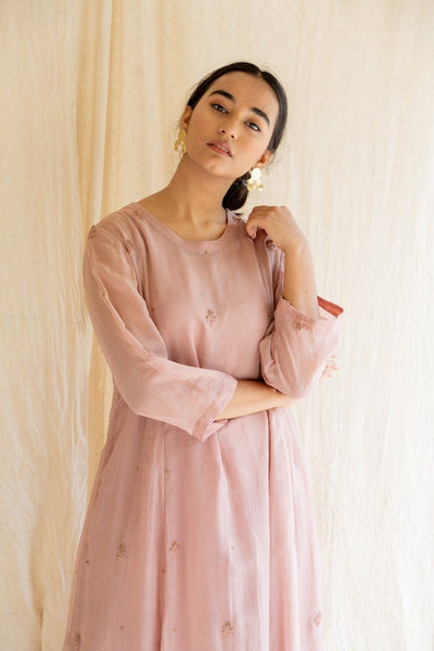 Old Rose Abha Kurta Set Fashion Nirjara