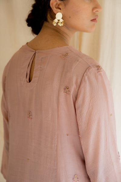 Old Rose Abha Kurta Set Fashion Nirjara