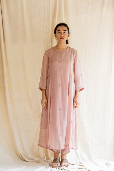 Old Rose Abha Kurta Set Fashion Nirjara