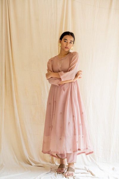 Old Rose Abha Kurta Set Fashion Nirjara