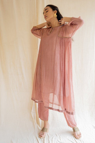 Old Rose Arsh Kurta Set Fashion Nirjara