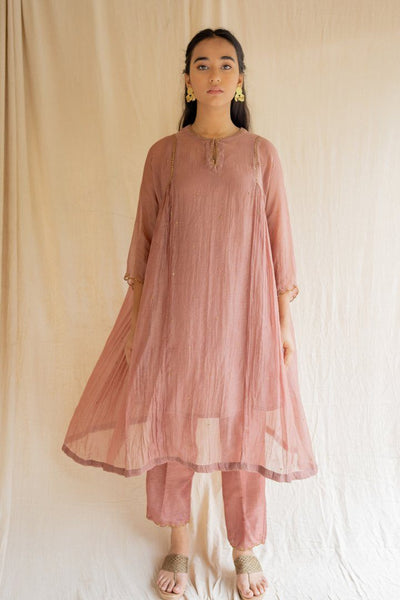 Old Rose Arsh Kurta Set Fashion Nirjara