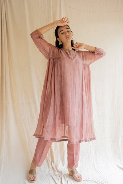 Old Rose Arsh Kurta Set Fashion Nirjara
