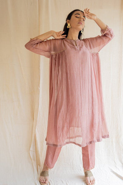 Old Rose Arsh Kurta Set Fashion Nirjara