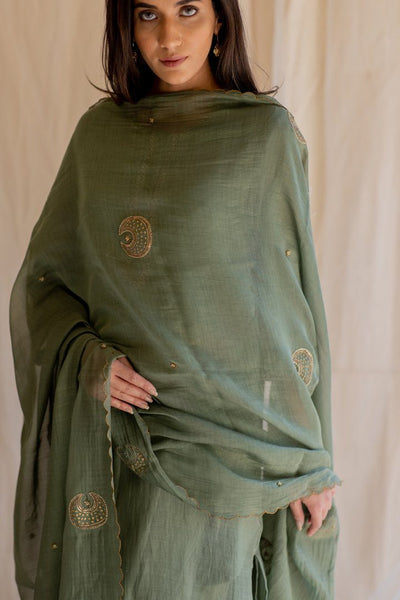 Olive Chaand Odhani Fashion Nirjara
