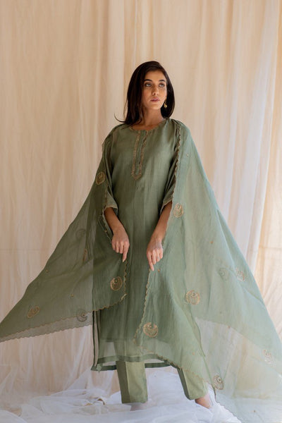 Olive Chaand Odhani Fashion Nirjara