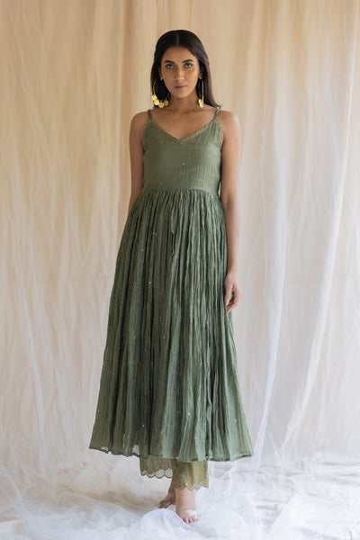 Olive Nasim Jama Fashion Nirjara