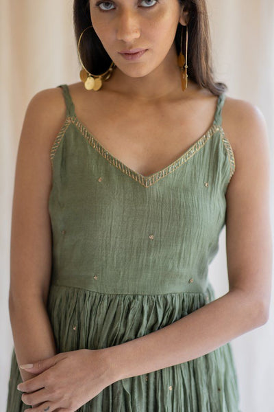 Olive Nasim Jama Fashion Nirjara
