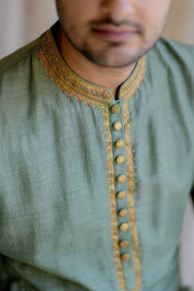 Olive Nawab Kurta Men Nirjara Men