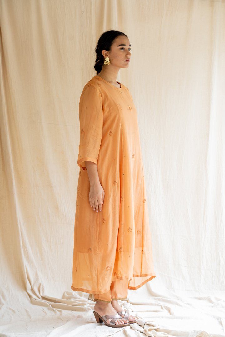 Orange Abha Kurta Set Fashion Nirjara
