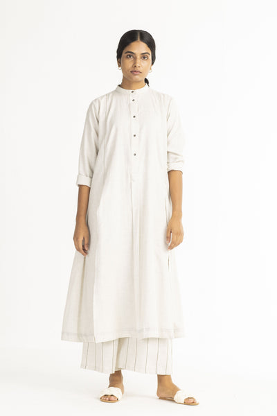 Panel Slit Shirt Co-ord - Beige Fashion THREE