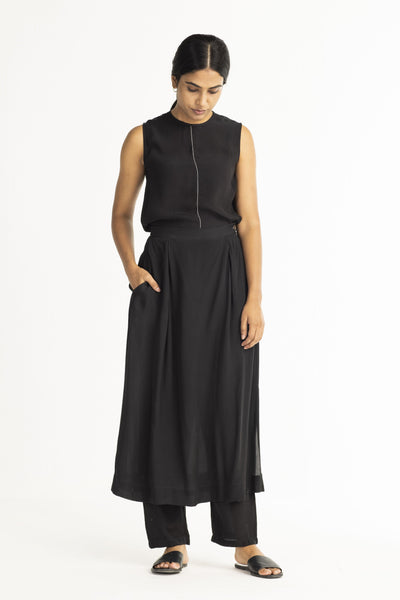 Pant Skirt Top Co-ord - Black Fashion THREE