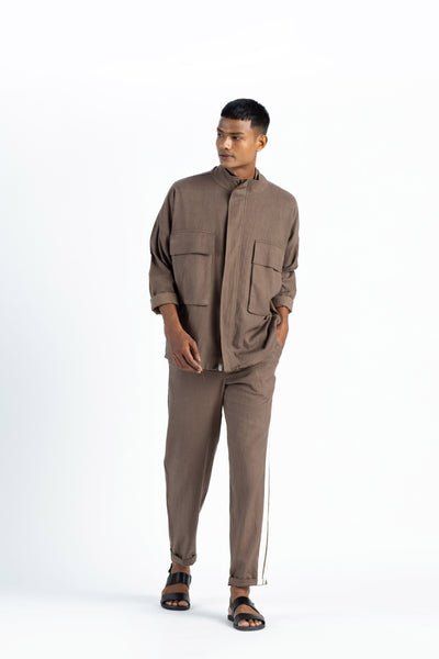 Patch Pocket Jacket Co-Ord-Cedar ( SET OF 3) Men THREE Men 