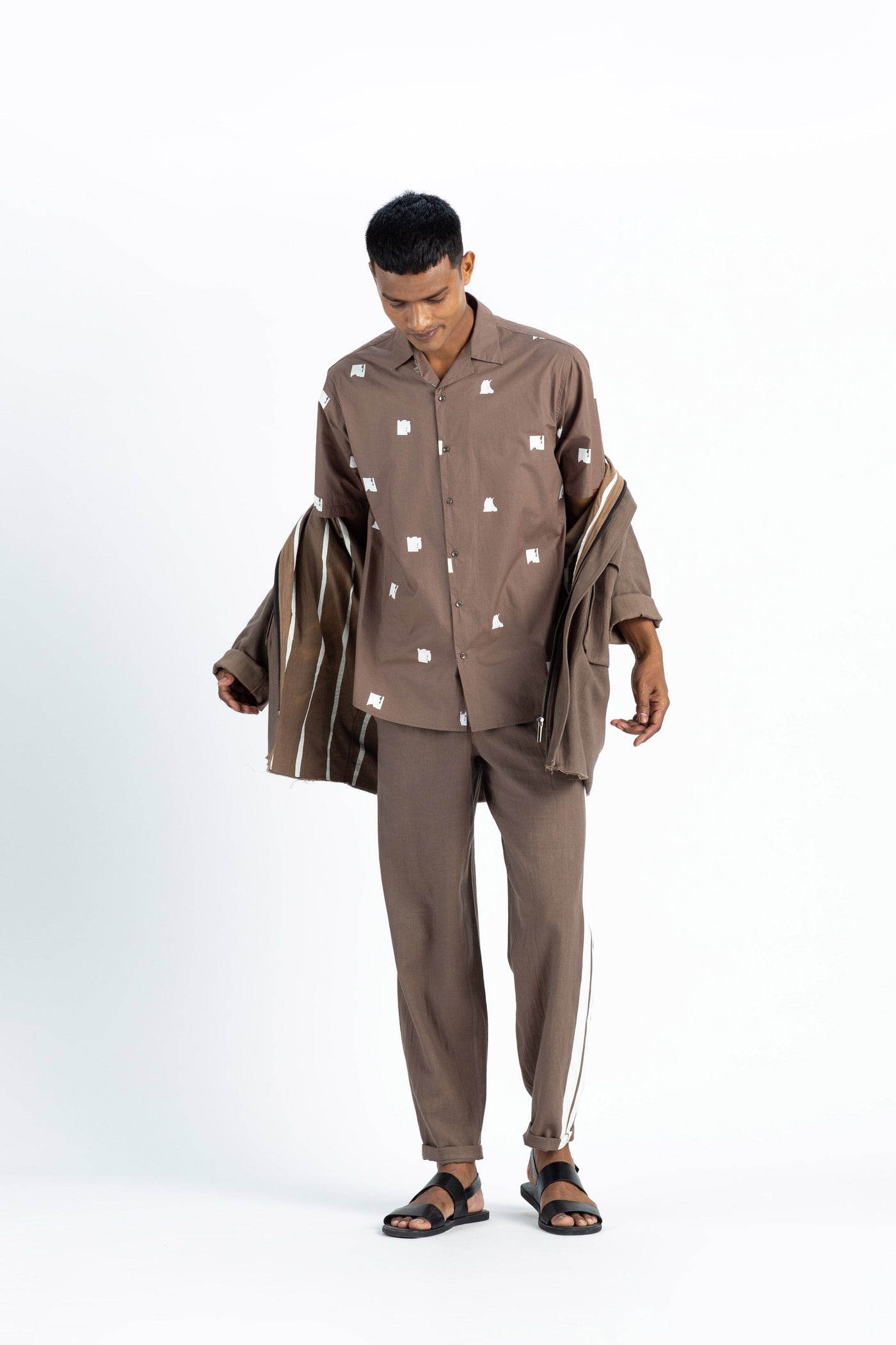 Patch Pocket Jacket Co-Ord-Cedar ( SET OF 3) Men THREE Men 
