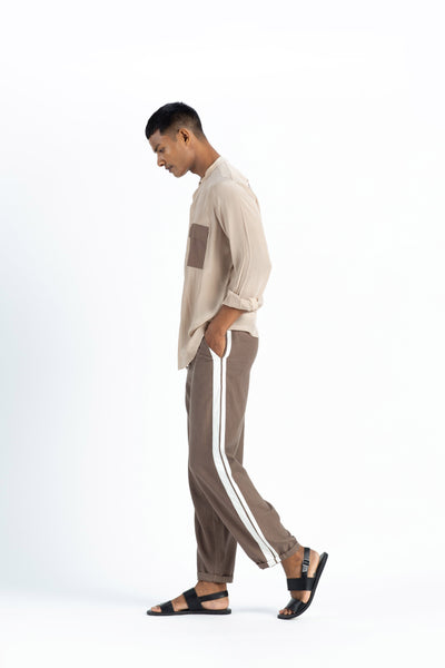 Patch Pocket Jacket Co-Ord-Nude-Cedar ( SET OF 3) Men THREE Men 