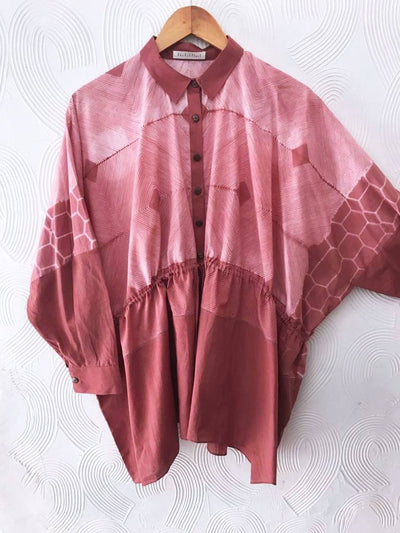 Peach Shibori top Fashion The Pot Plant