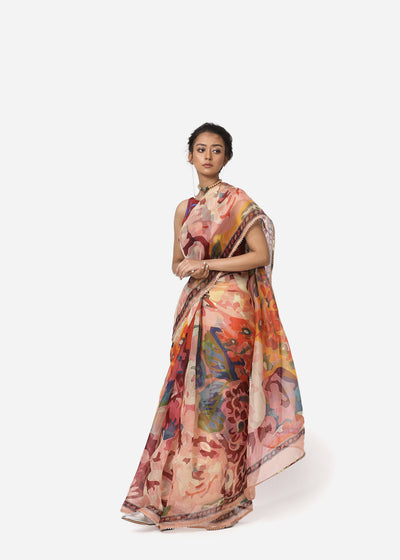 Peonies Saree Fashion Yam