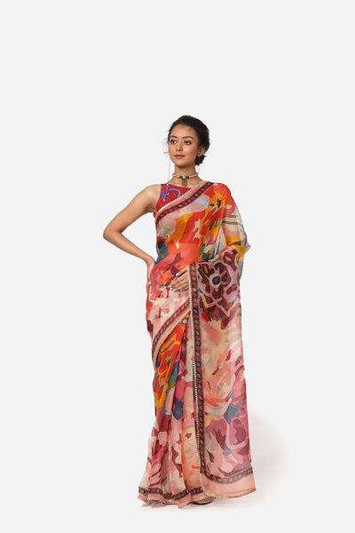 Peonies Saree Fashion Yam